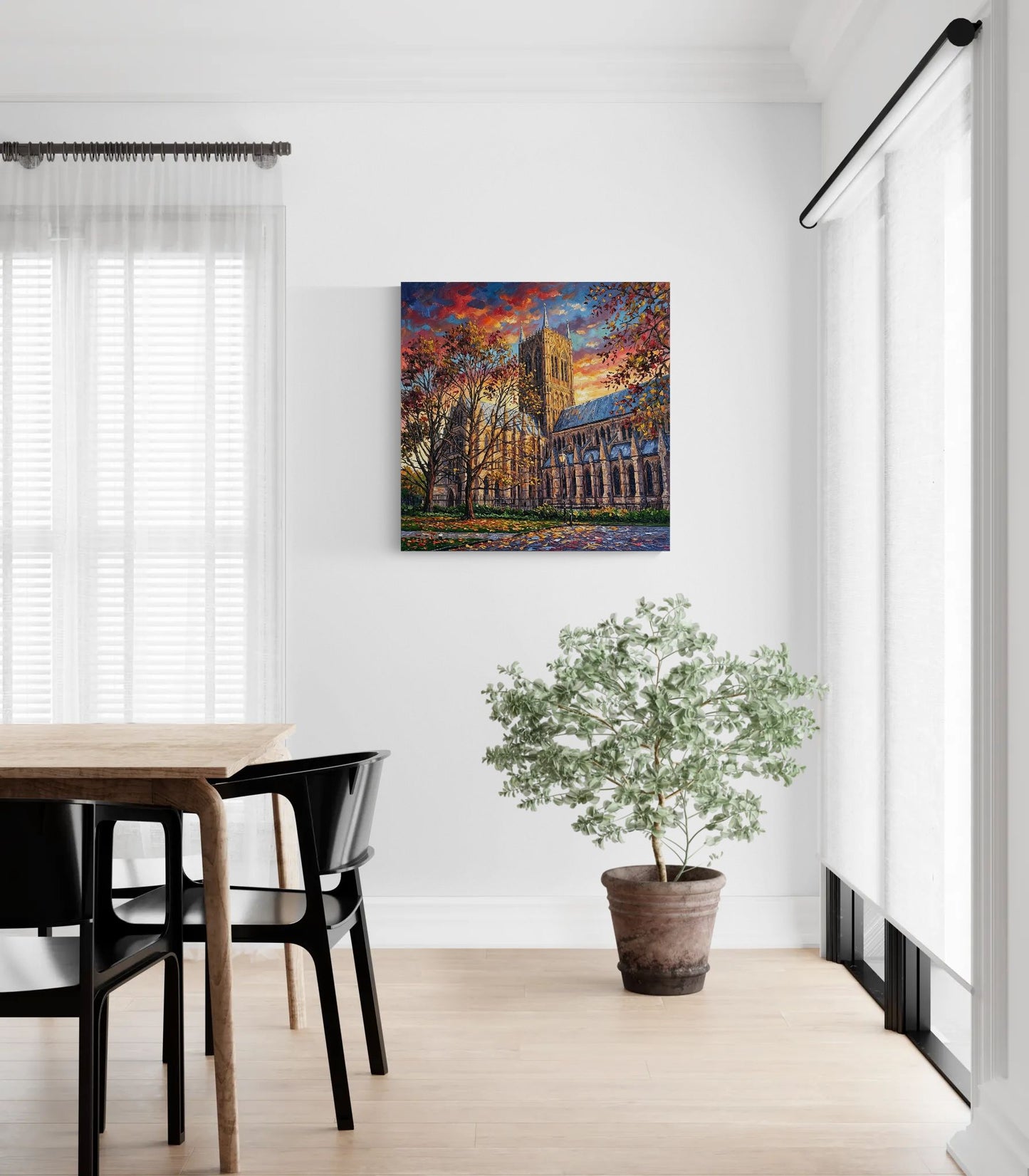 Lincoln Cathedral - Autumn Evening Glow | Modern Wall Art Angela Clare