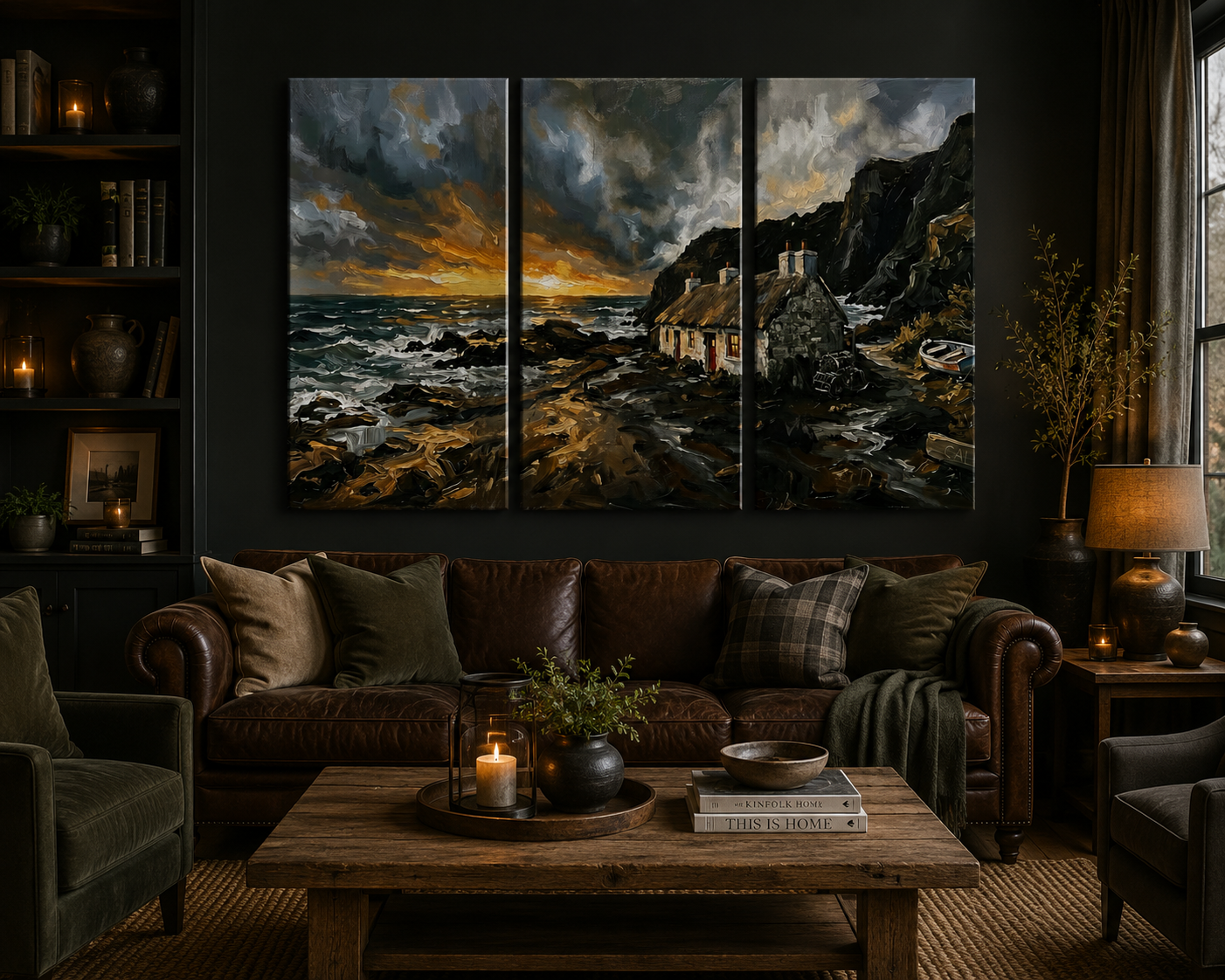 Niarbyl isle of Man Sunset | Coastal Wall Art | Angela Clare