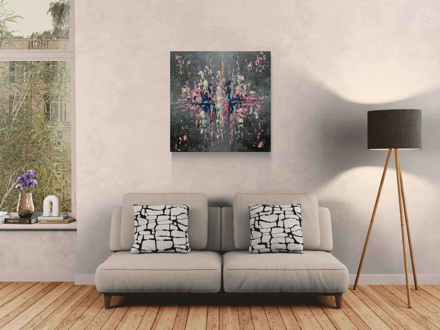 Reflections Of The City | Electric On My Mind | Abstract Wall Art | Angela Clare