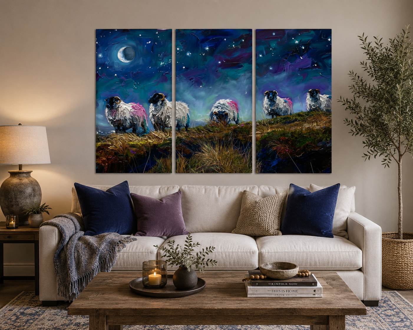 The Famous 5 | Sheep Wall Art | Angela Clare