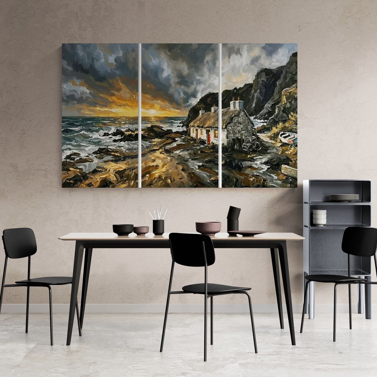 Niarbyl isle of Man Sunset | Coastal Wall Art | Angela Clare