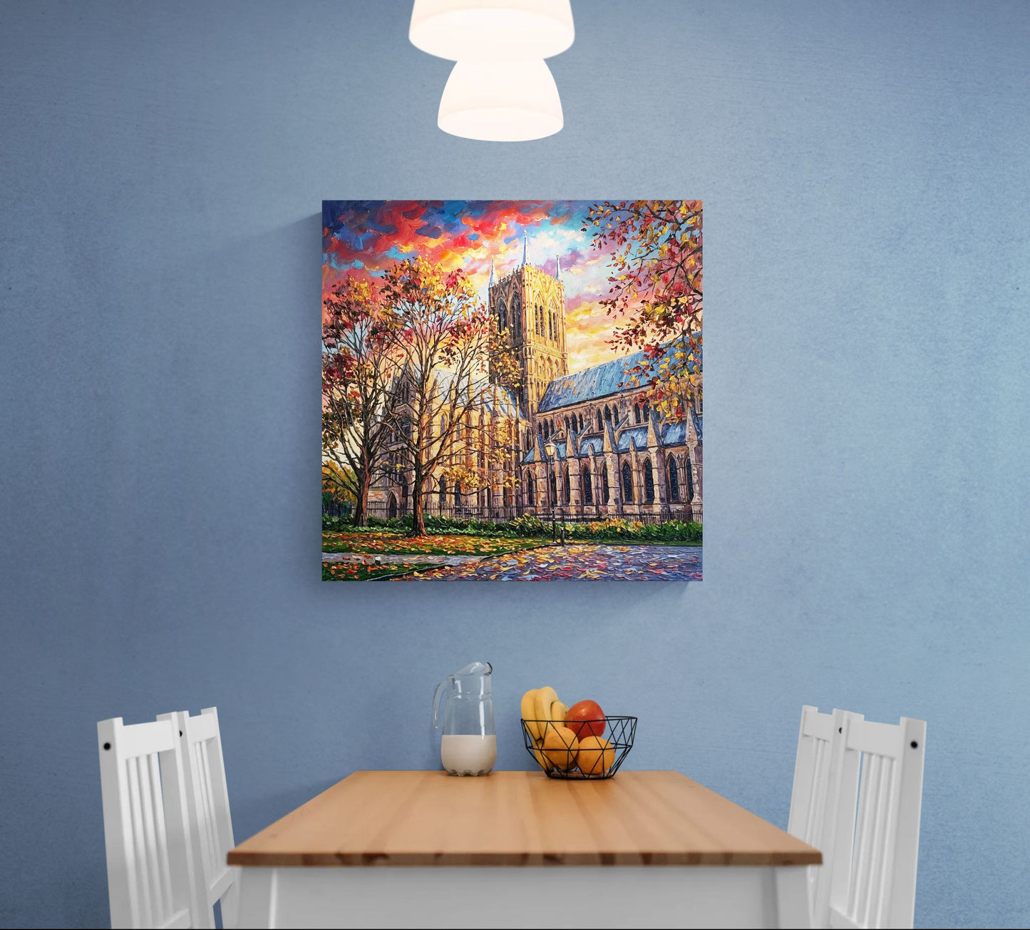 Lincoln Cathedral - Autumn Evening Glow | Modern Wall Art Angela Clare