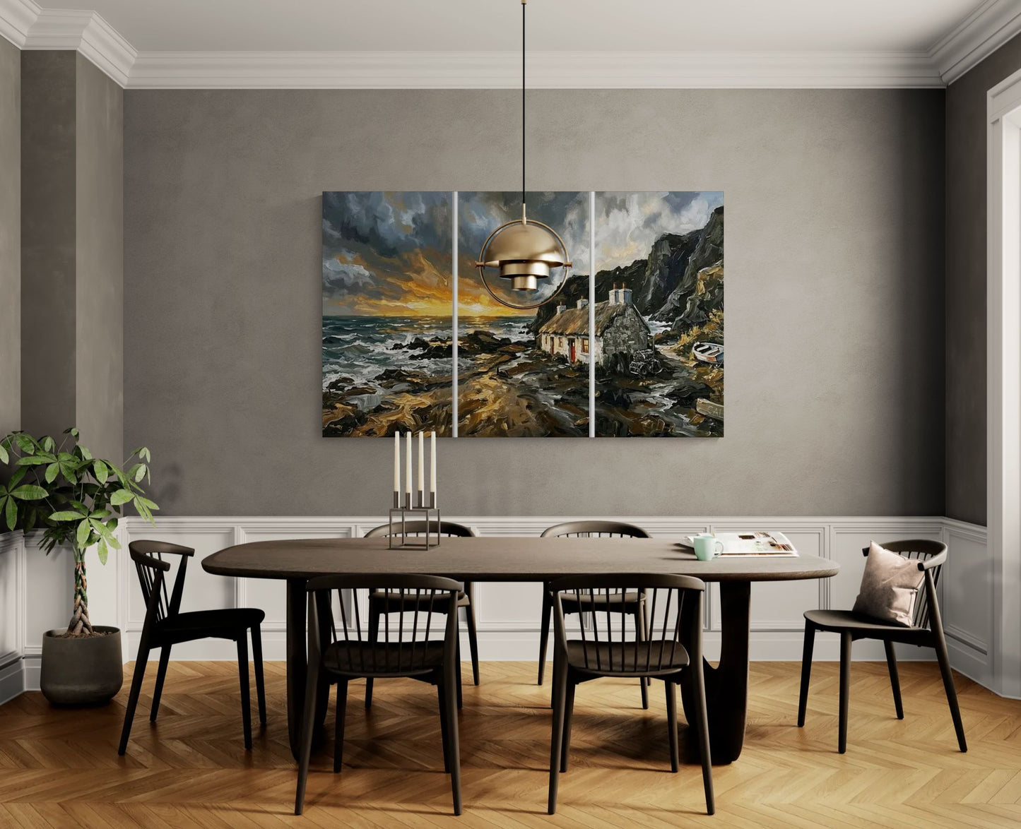 Niarbyl isle of Man Sunset | Coastal Wall Art | Angela Clare