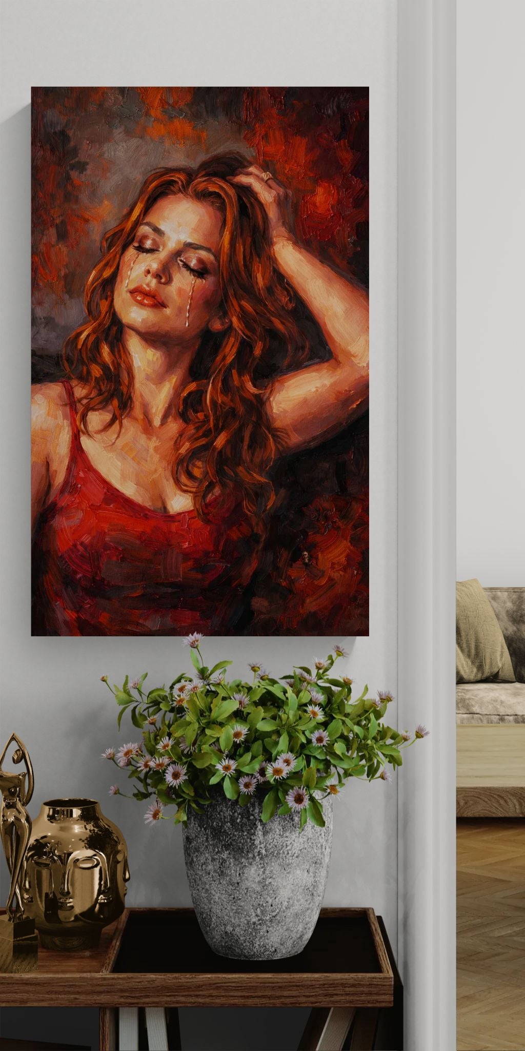 Life Goes On |Expressive Female Wall Art |Angela Clare