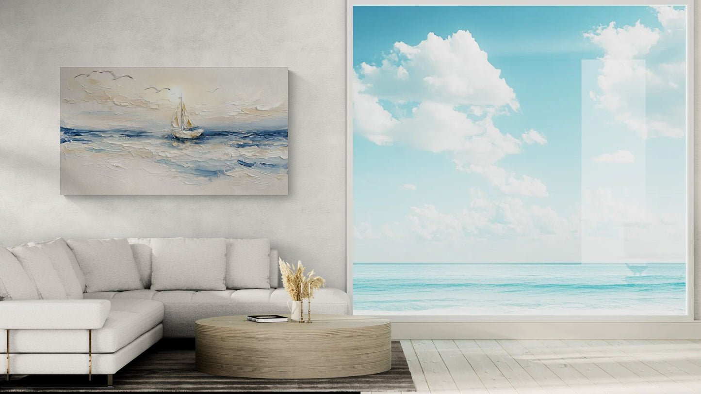 Set a Drift  3 Panel |Coastal Wall Art | Angela Clare