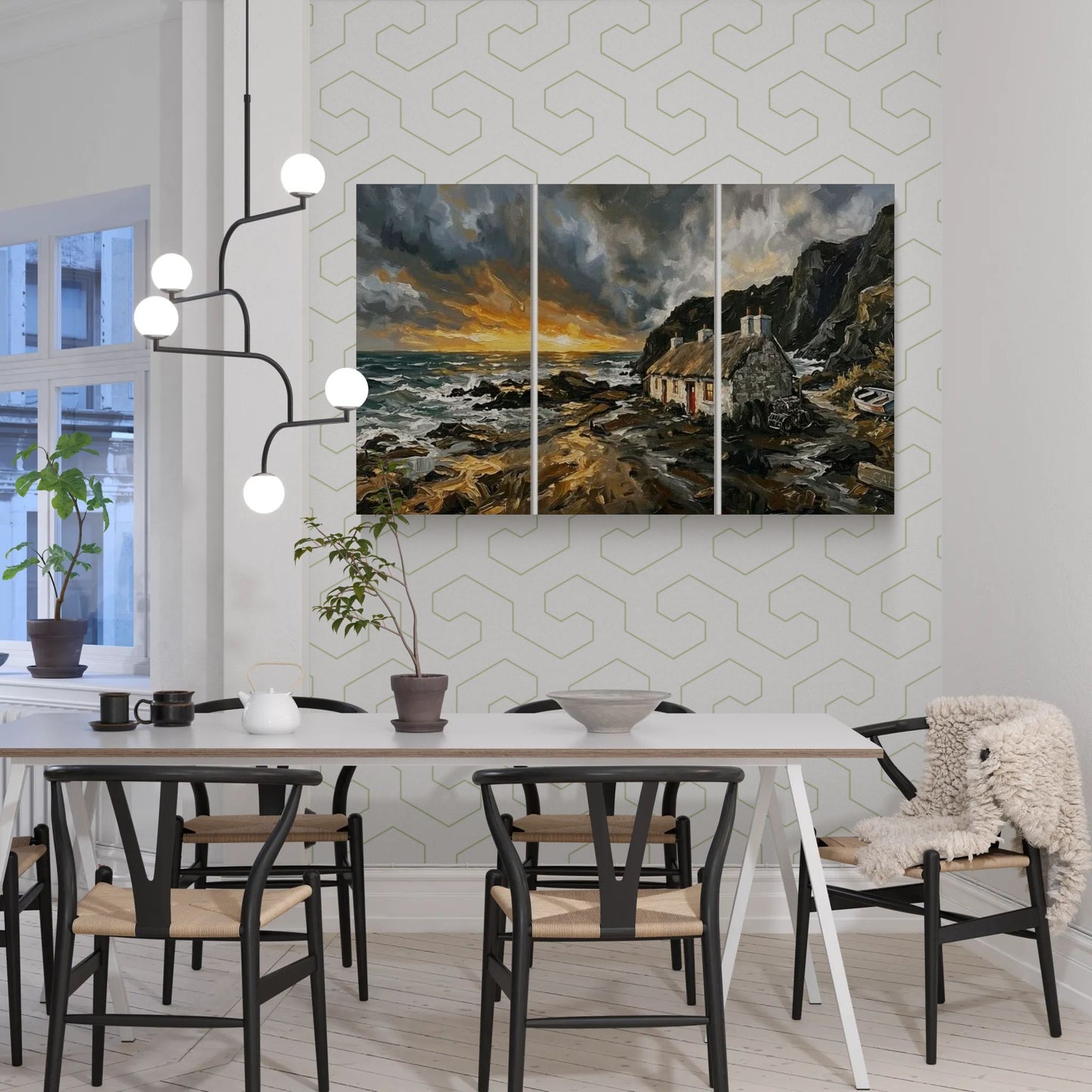 Niarbyl isle of Man Sunset | Coastal Wall Art | Angela Clare