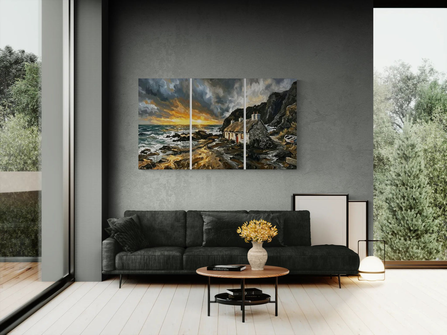 Niarbyl isle of Man Sunset | Coastal Wall Art | Angela Clare