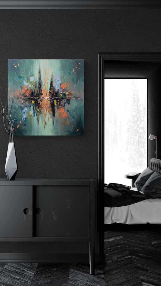 Reflections Of The City | Modern Abstract Wall Art | Angela Clare
