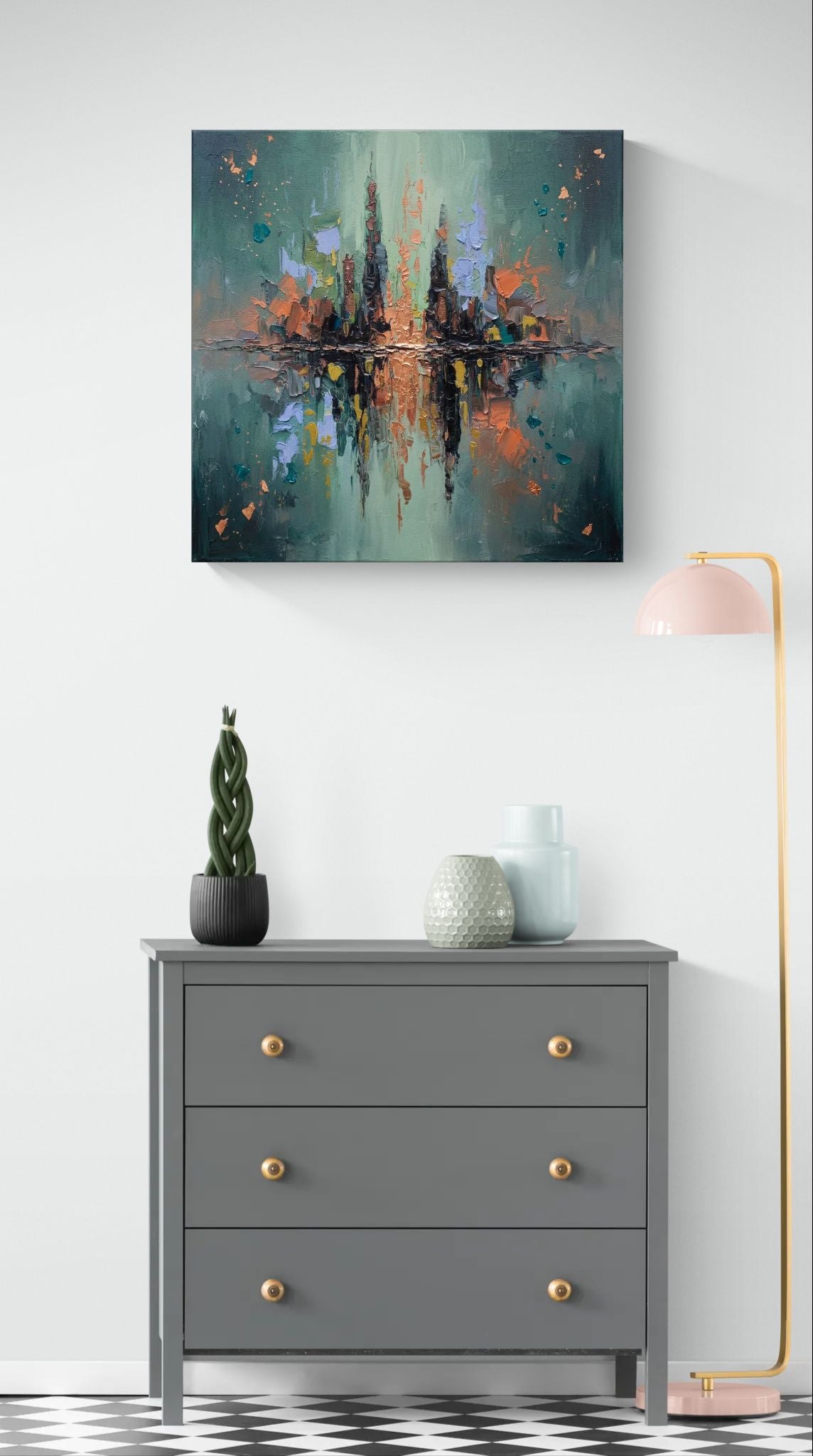 Reflections Of The City | Modern Abstract Wall Art | Angela Clare