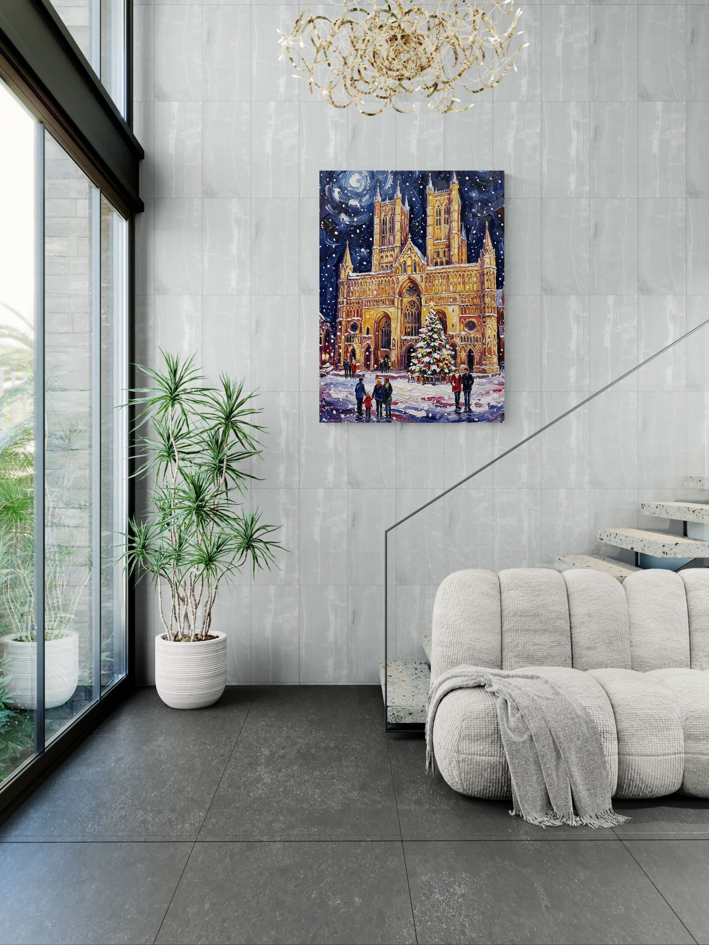 Lincoln Cathedral - Christmas Eve |Lincoln Cathedral Wall Art |Angela Clare