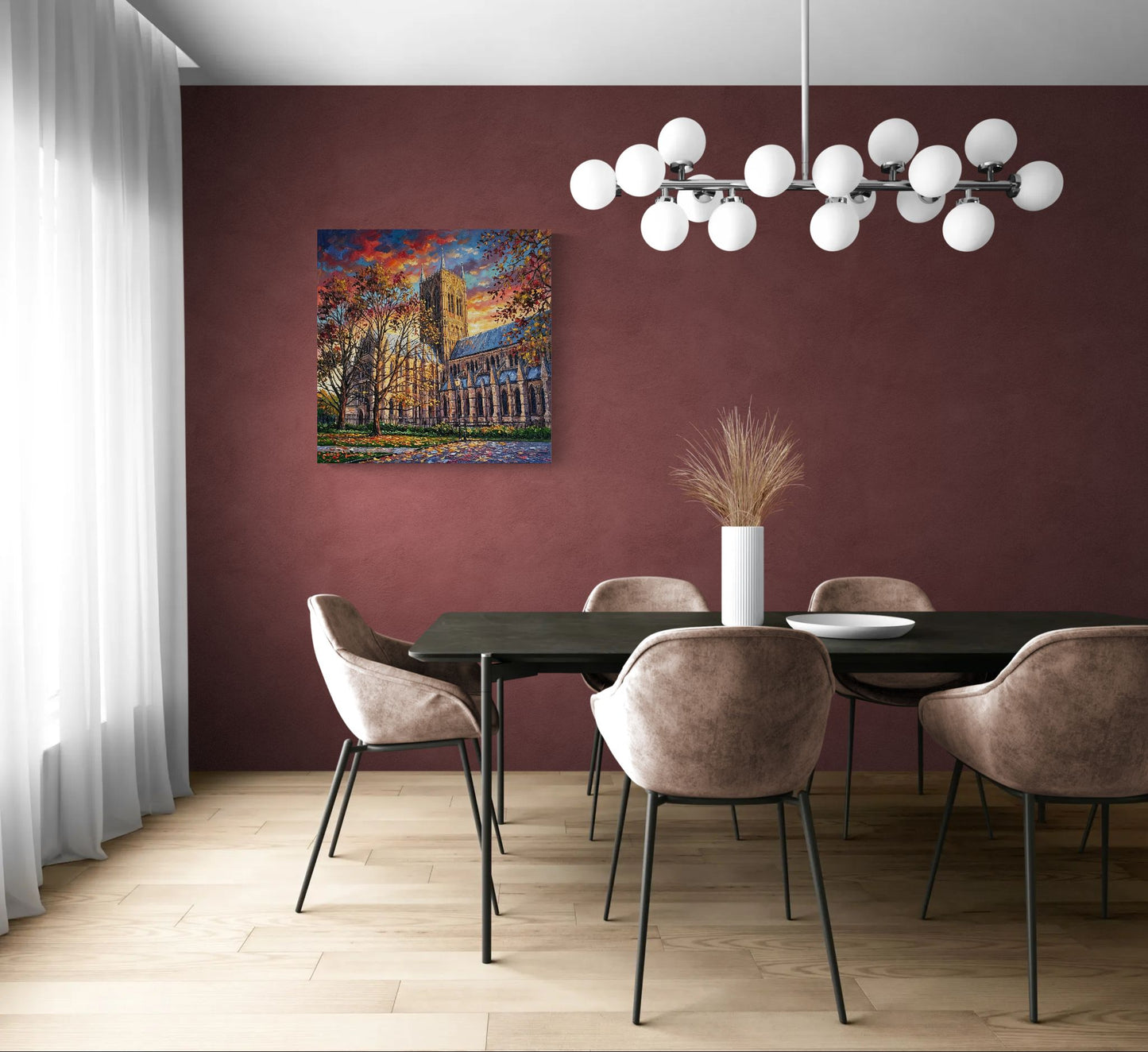 Lincoln Cathedral - Autumn Evening Glow | Modern Wall Art Angela Clare