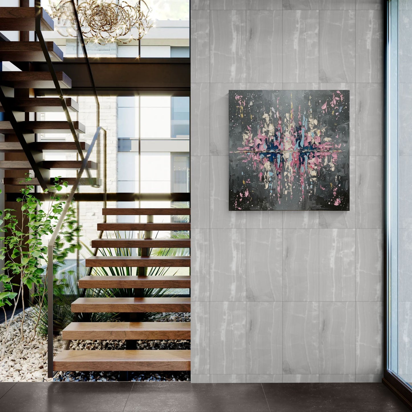 Reflections Of The City | Electric On My Mind | Abstract Wall Art | Angela Clare