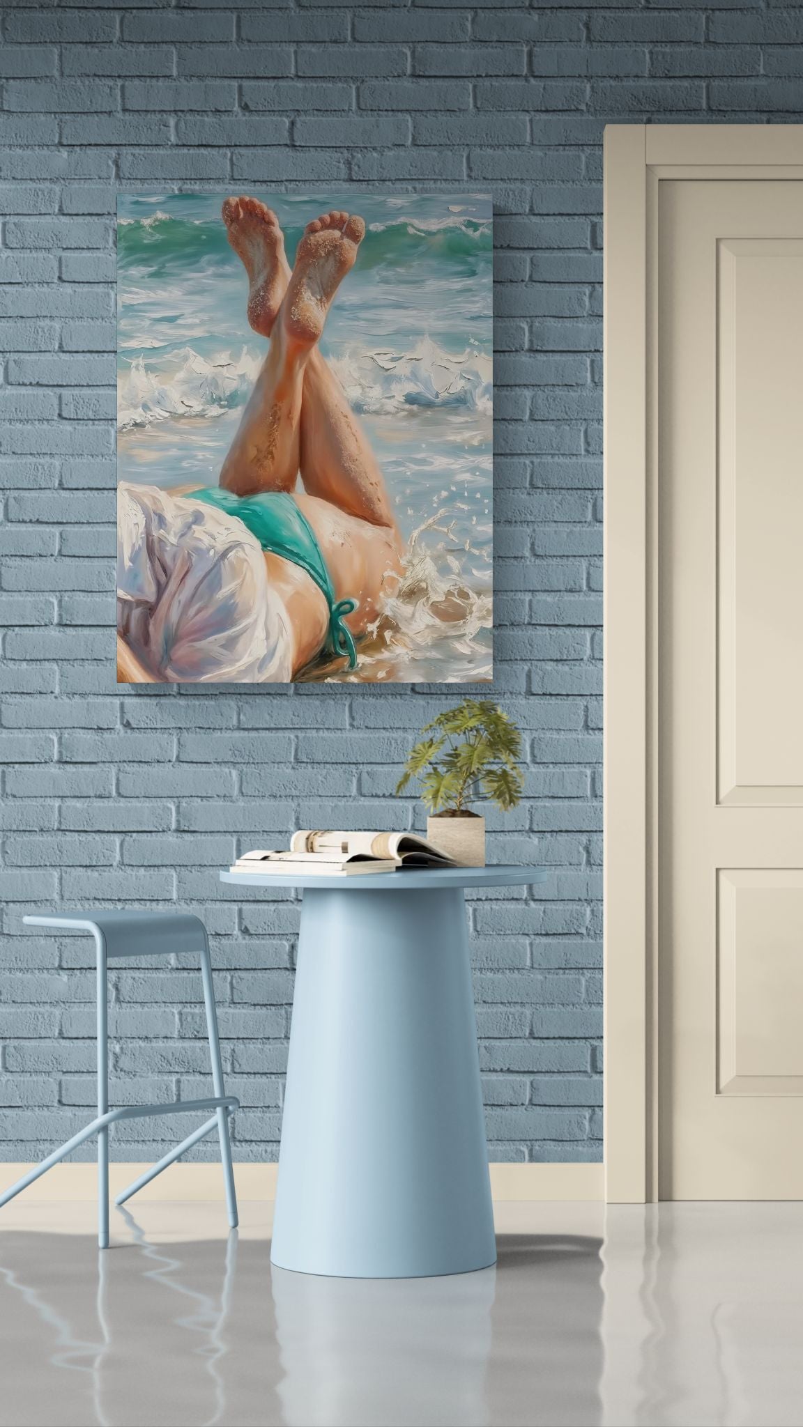 I've Still Got Sand In My Toes | Female Body & Feet Wall Art | Angela Clare