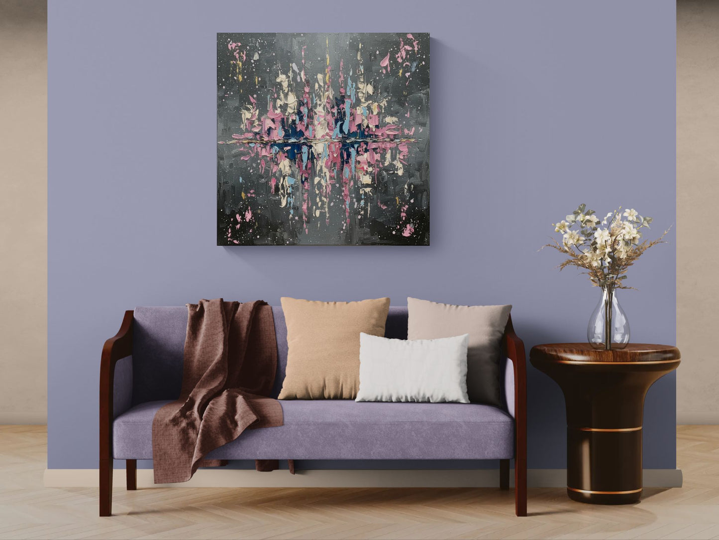 Reflections Of The City | Electric On My Mind | Abstract Wall Art | Angela Clare