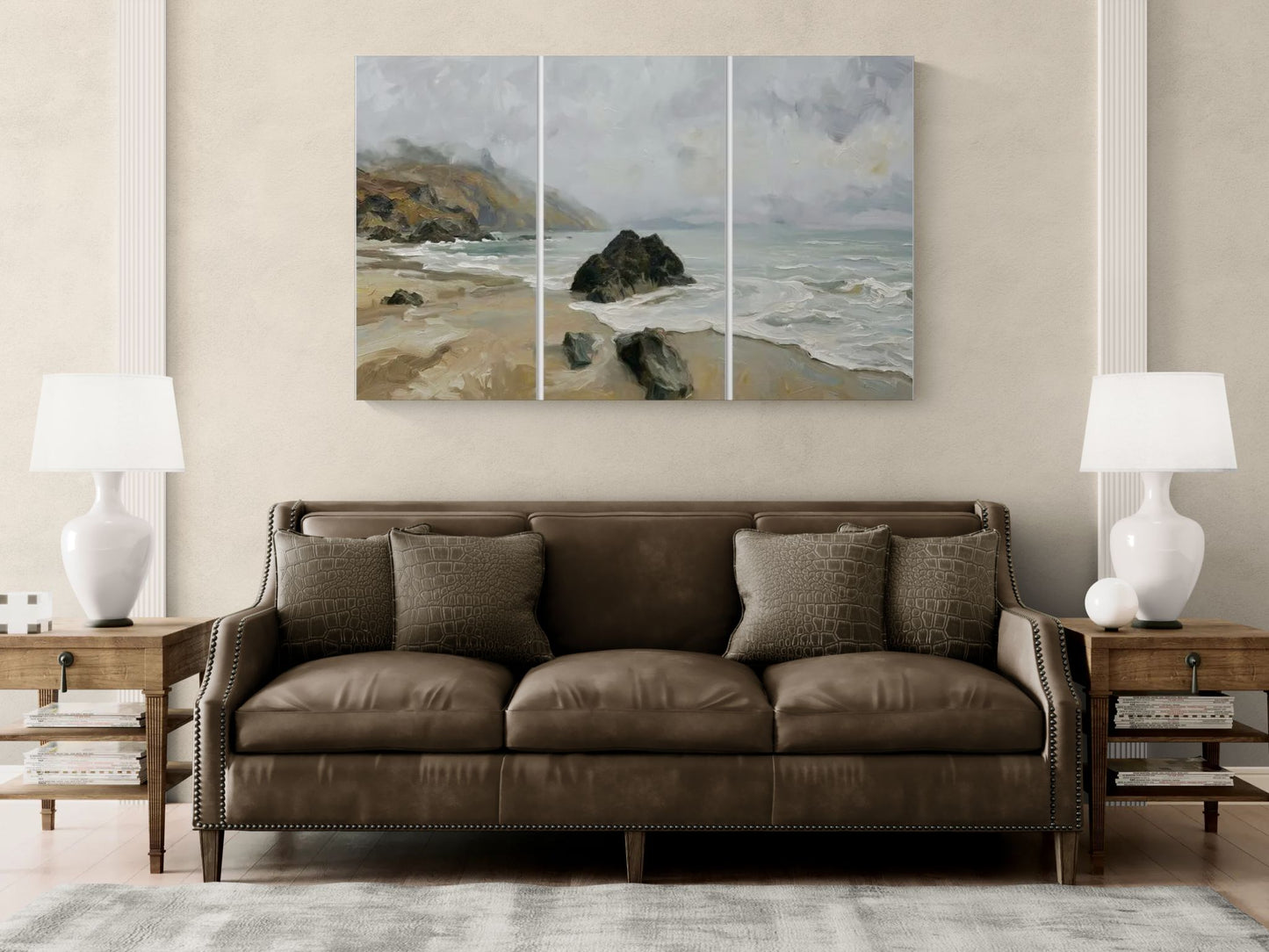 Whispers of the Shore | Coastal Wall Art | Angela Clare | 3 Panel