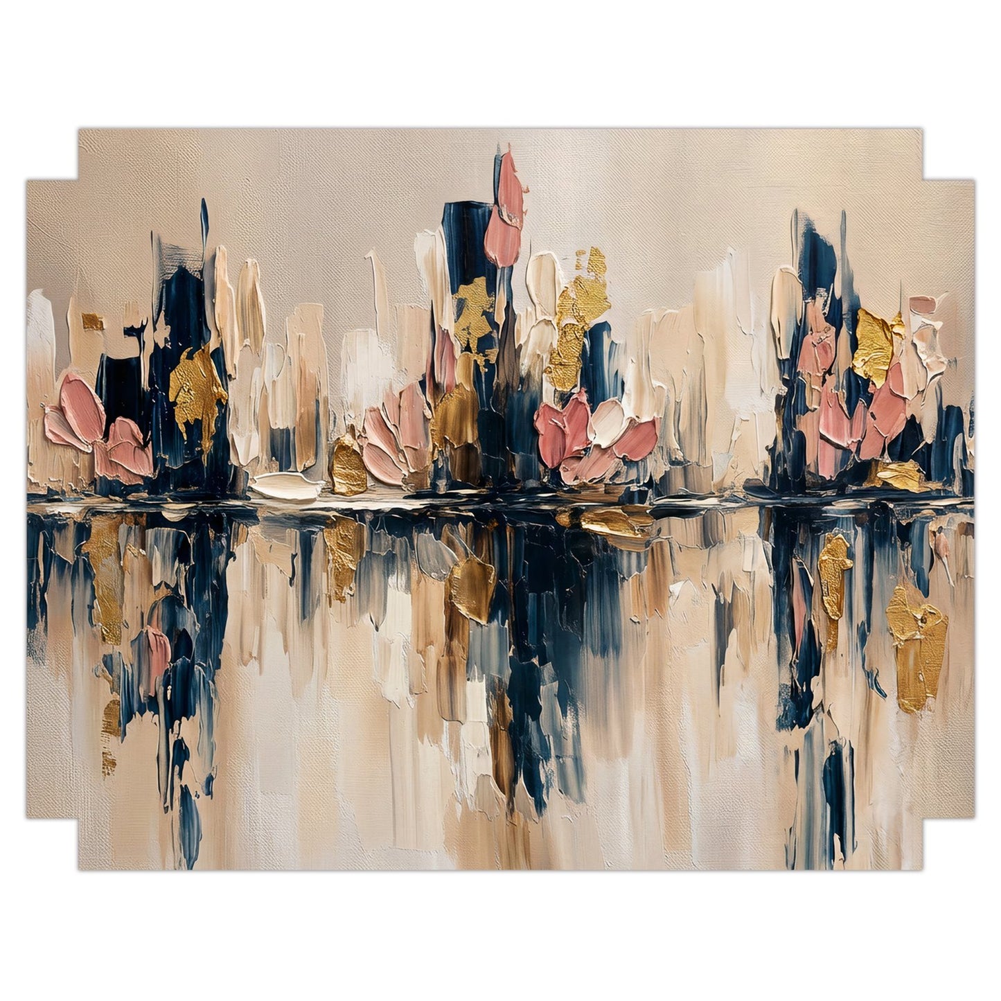 Champagne Skyline | Modern Abstract Wall Art | Angela Clare
