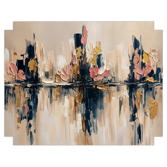 Champagne Skyline | Modern Abstract Wall Art | Angela Clare