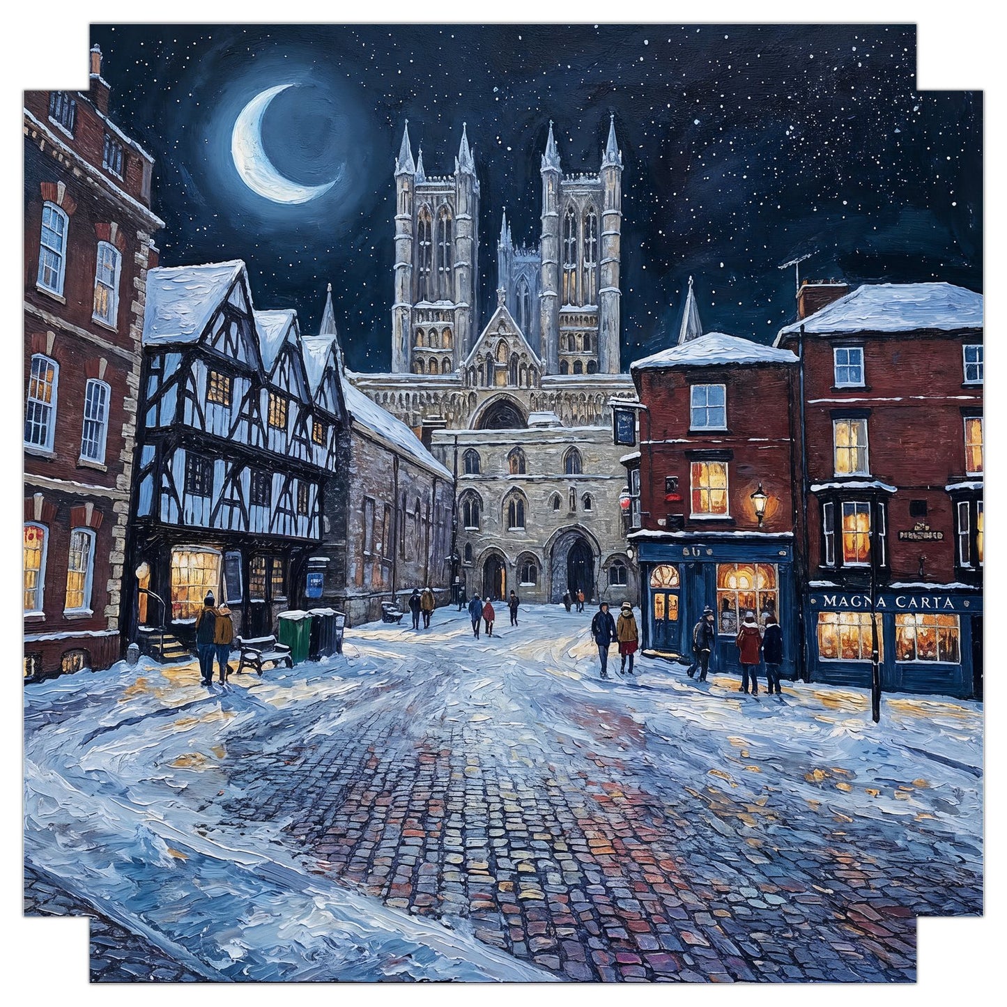 Lincoln Cathedral Quarter - A Winters Tale | Wall Art |Angela Clare