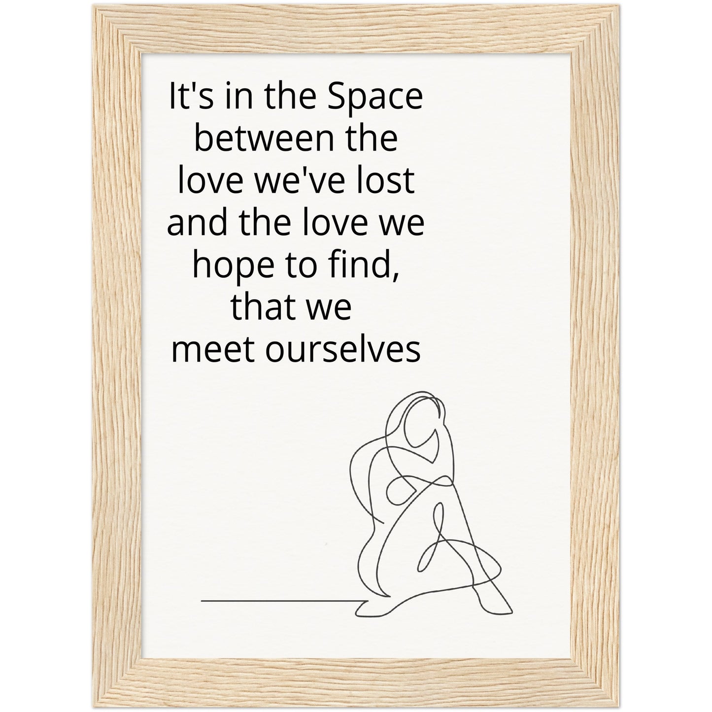 Love & Finding ourself Museum-Quality Matte Paper Wooden Framed Poster