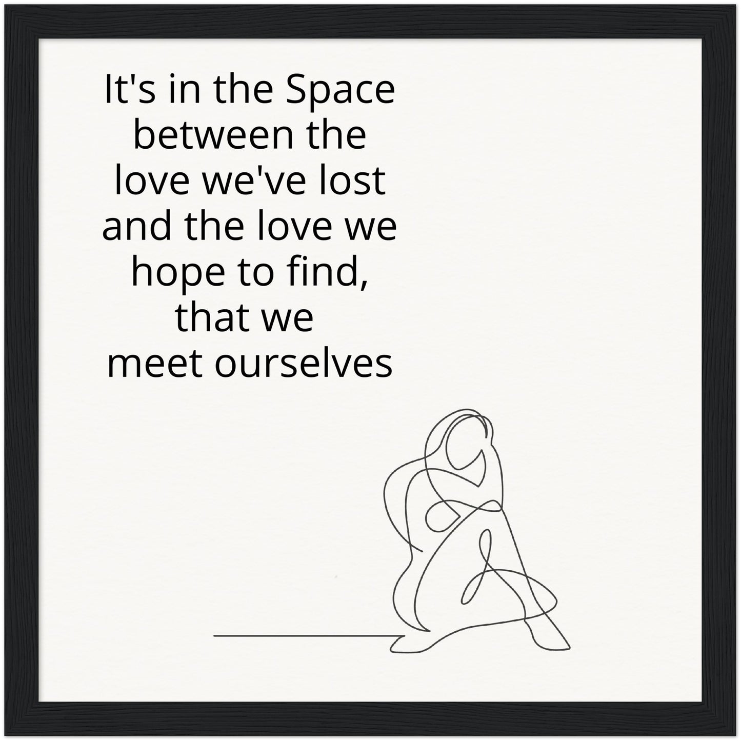 Love & Finding ourself Museum-Quality Matte Paper Wooden Framed Poster