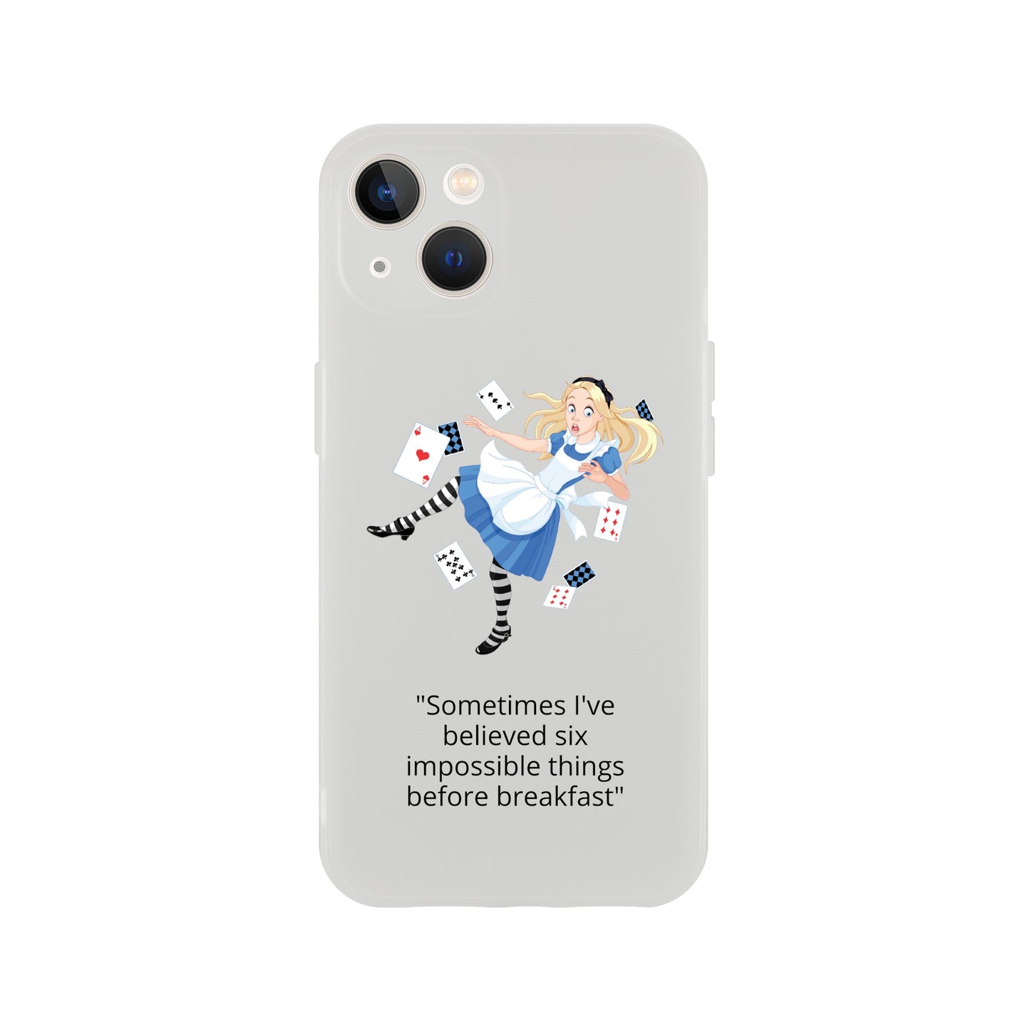 Alice in wonderland, breakfast Flexi case