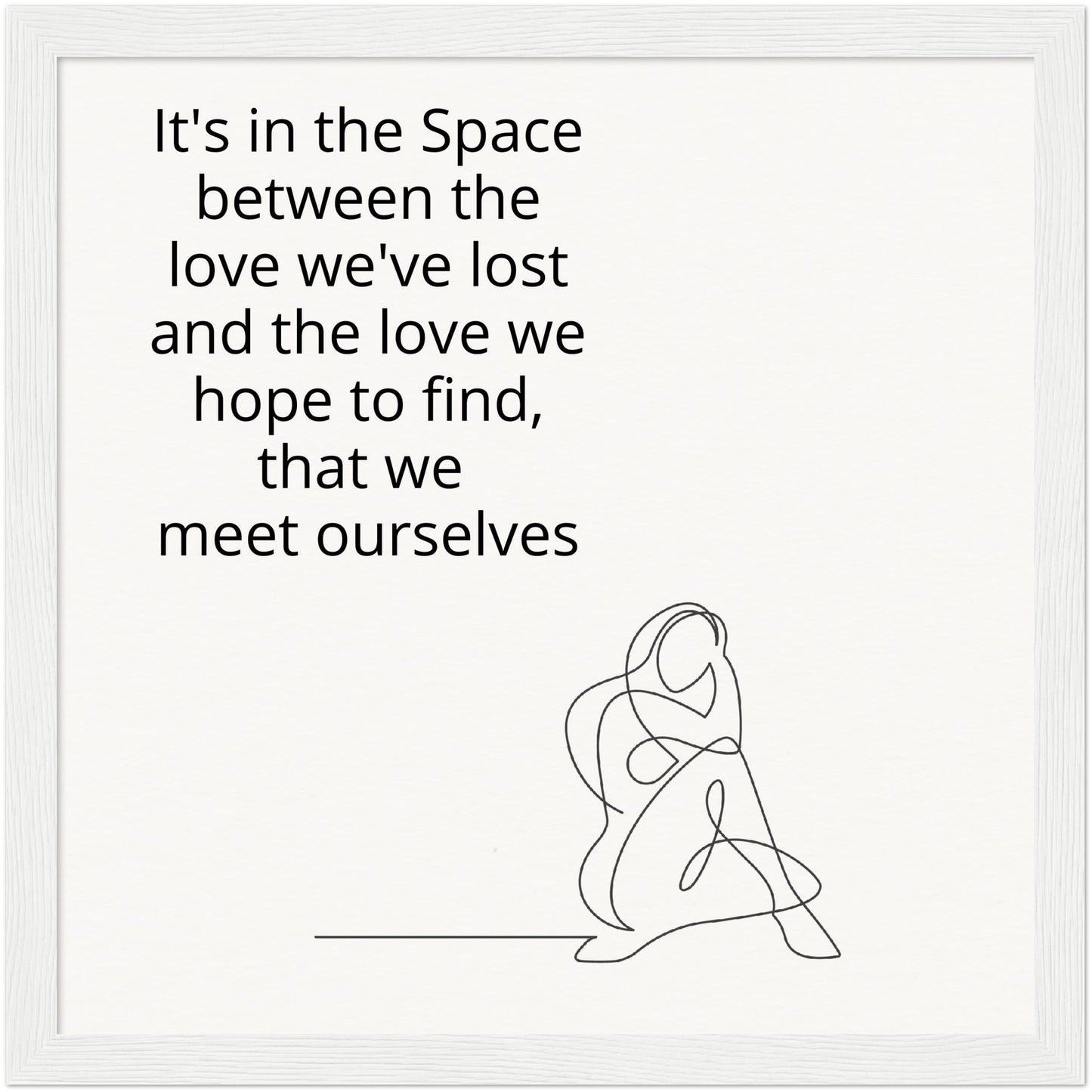 Love & Finding ourself Museum-Quality Matte Paper Wooden Framed Poster