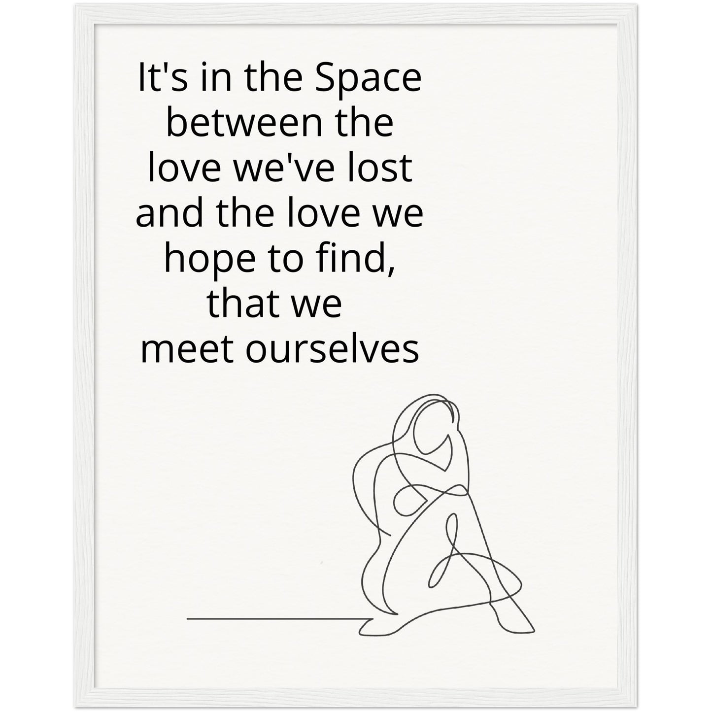 Love & Finding ourself Museum-Quality Matte Paper Wooden Framed Poster