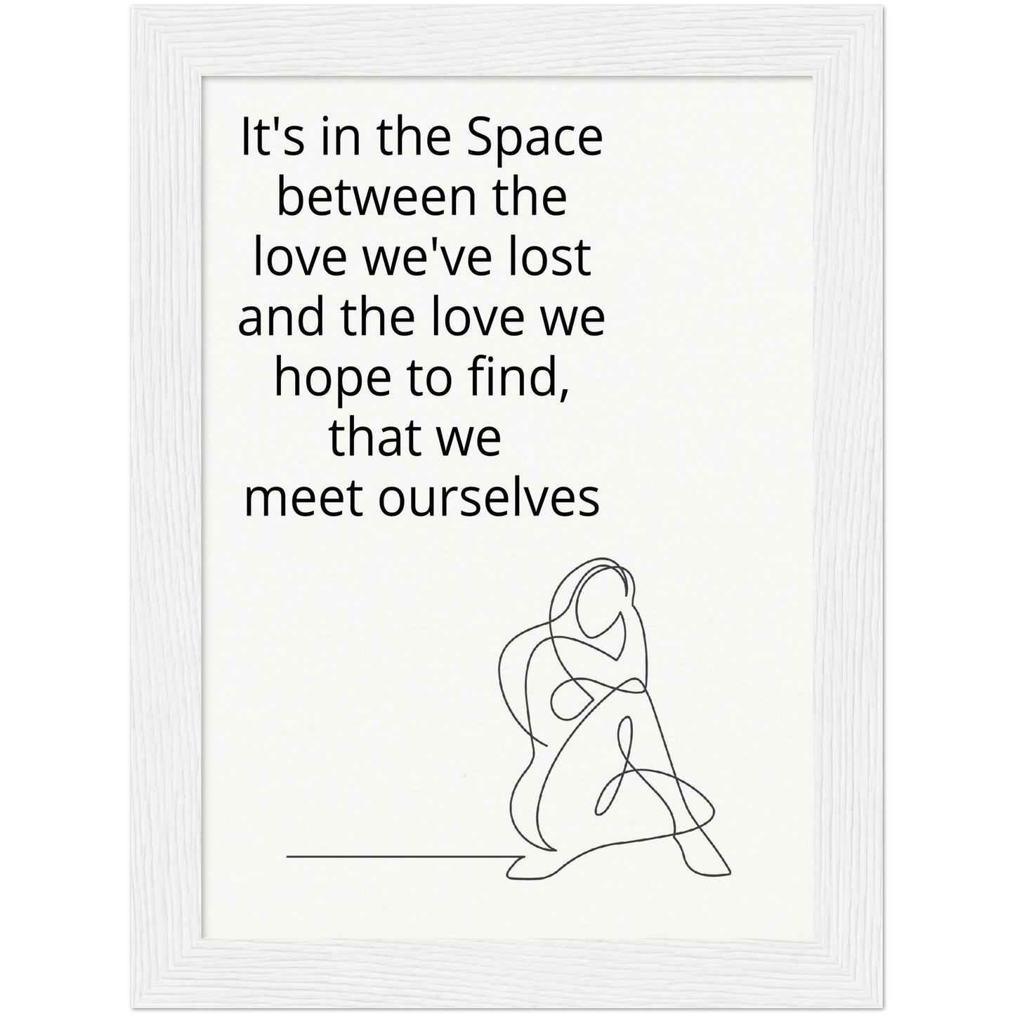 Love & Finding ourself Museum-Quality Matte Paper Wooden Framed Poster