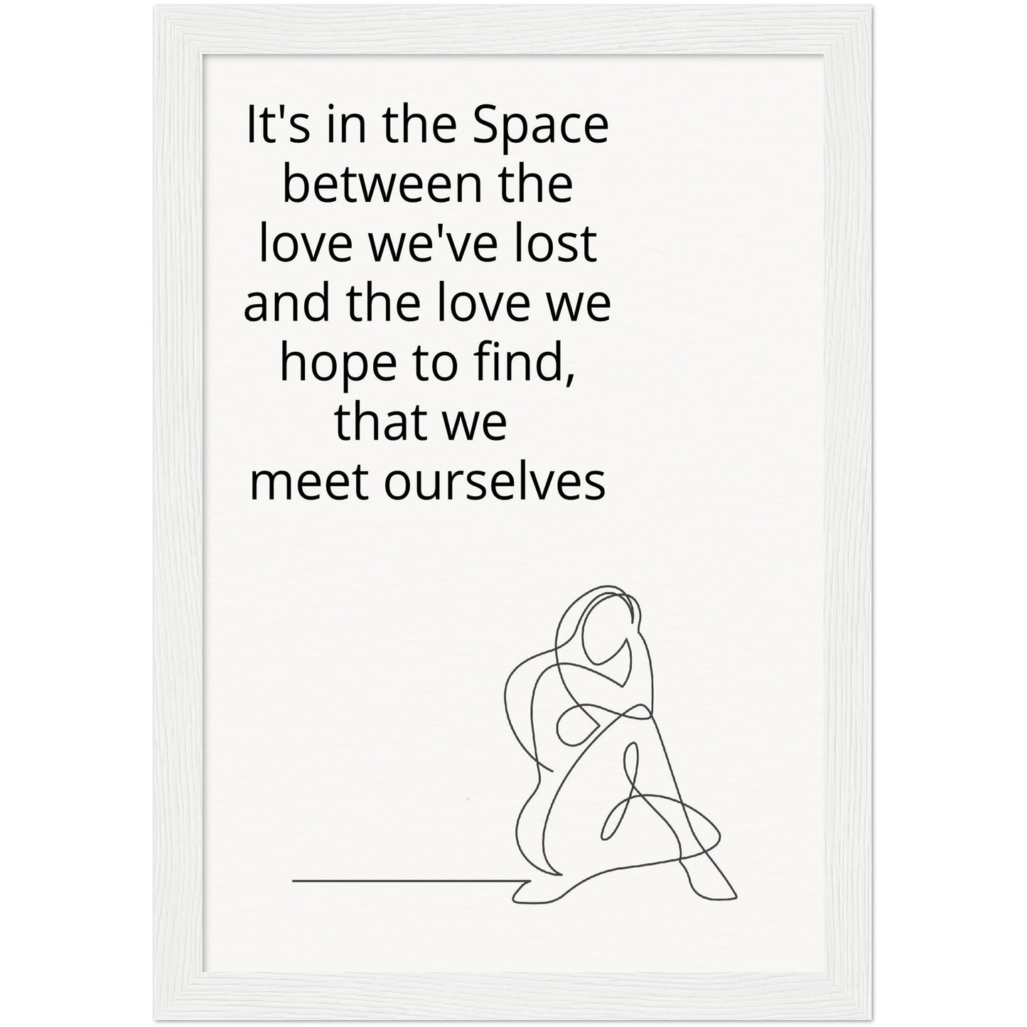 Love & Finding ourself Museum-Quality Matte Paper Wooden Framed Poster