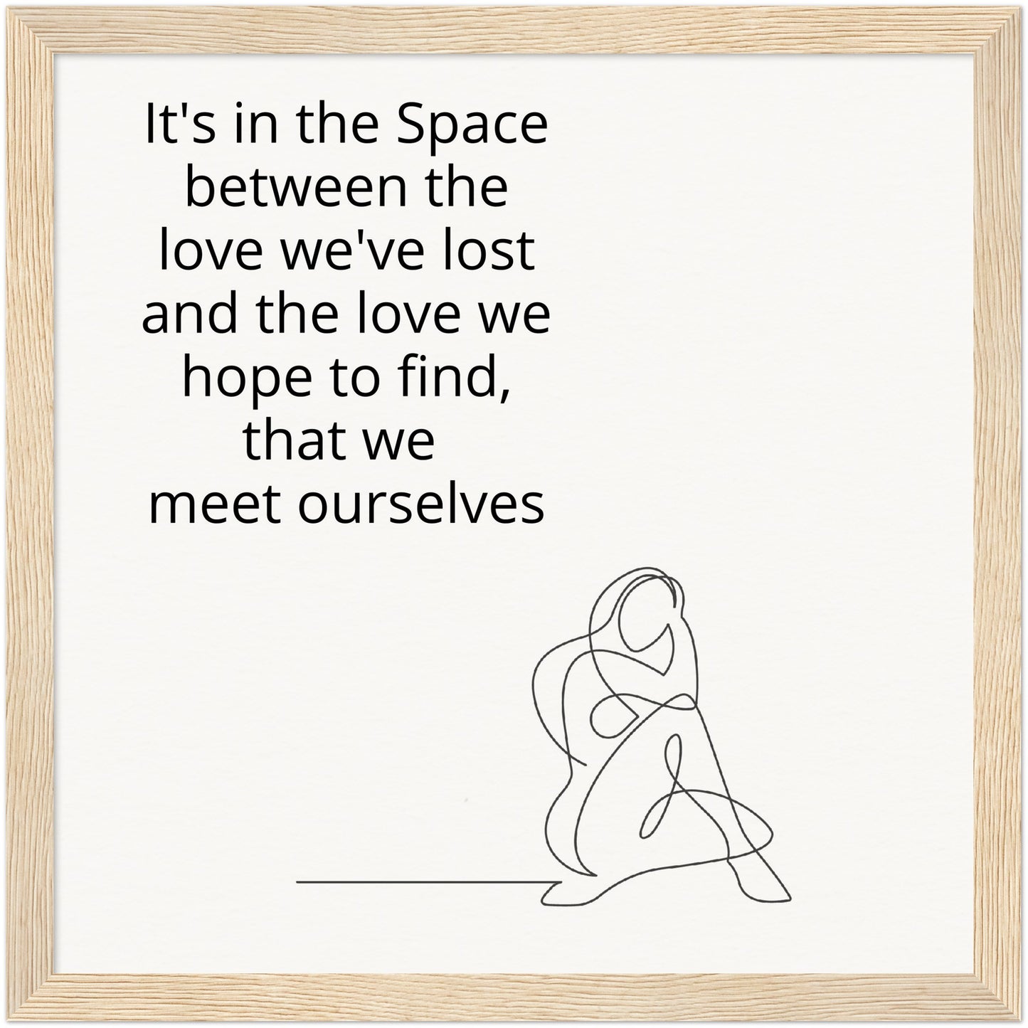 Love & Finding ourself Museum-Quality Matte Paper Wooden Framed Poster