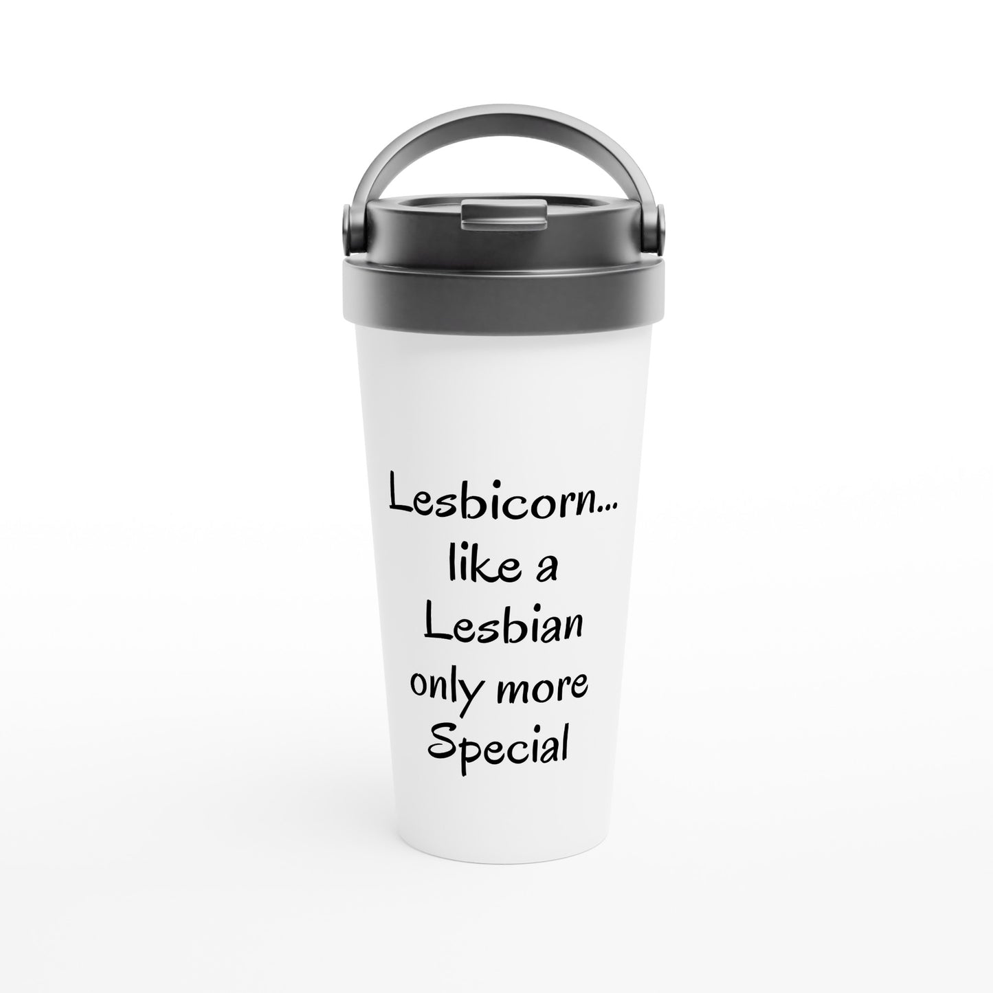 Lesbian, lesbicorn White 15oz Stainless Steel Travel Mug