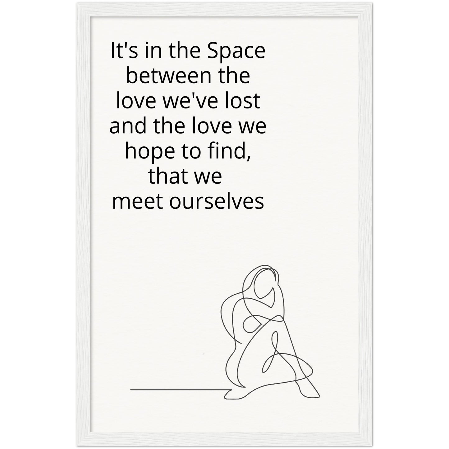 Love & Finding ourself Museum-Quality Matte Paper Wooden Framed Poster