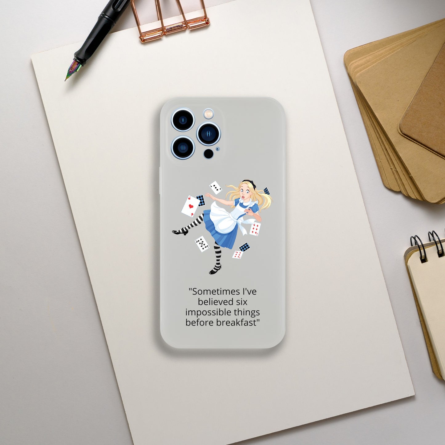 Alice in wonderland, breakfast Flexi case